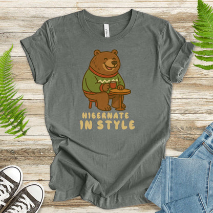 Cozy Bear Cocoa T-Shirt – Funny Holiday Gift for Hot Chocolate Lovers