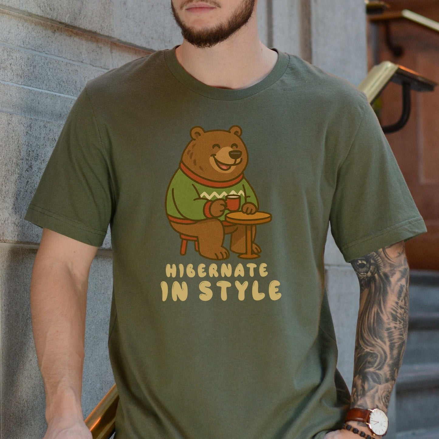 Cozy Bear Cocoa T-Shirt – Funny Holiday Gift for Hot Chocolate Lovers