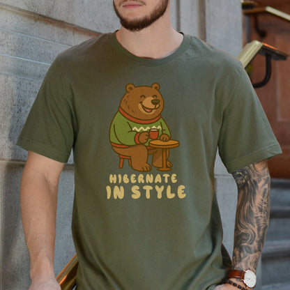 Cozy Bear Cocoa T-Shirt – Funny Holiday Gift for Hot Chocolate Lovers