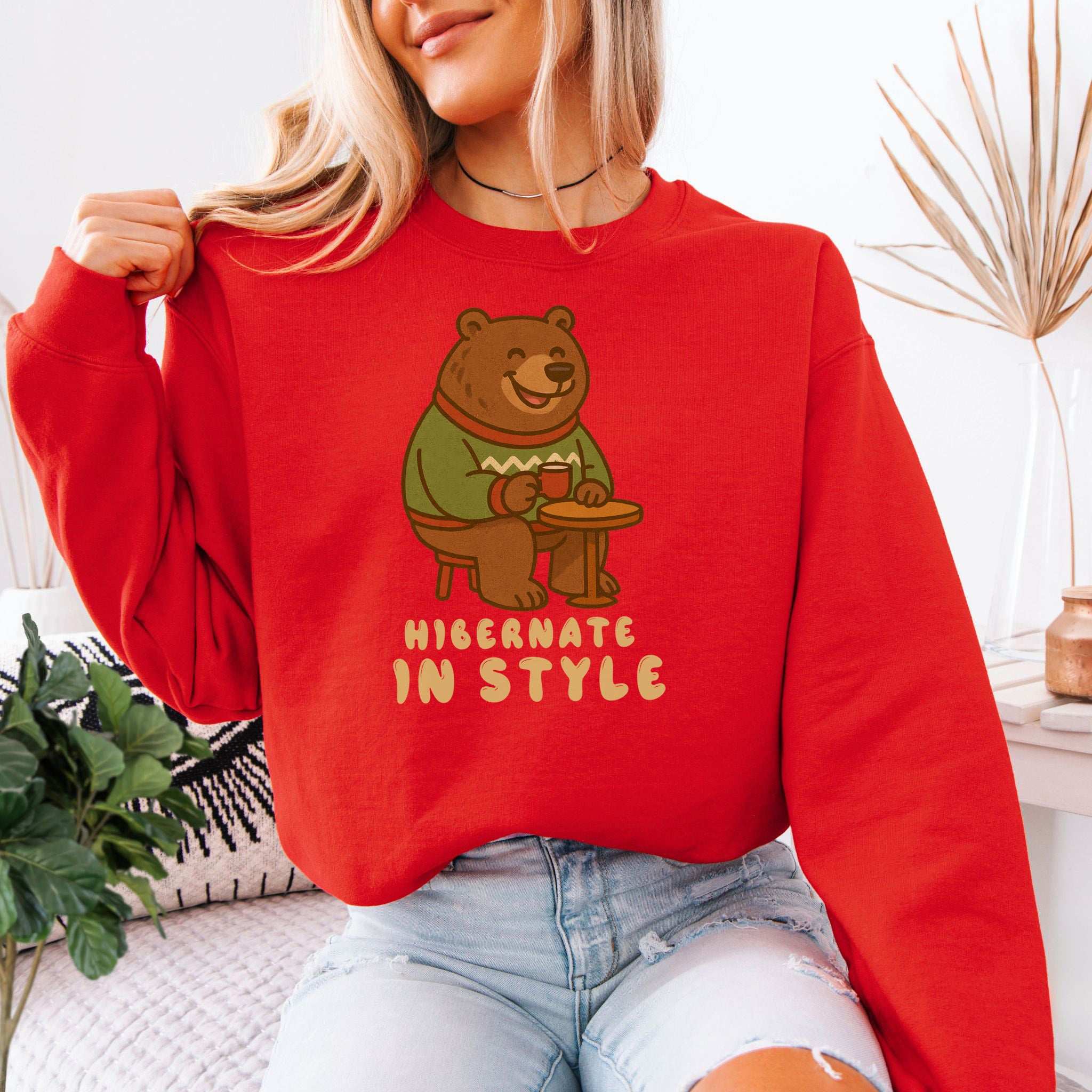 Cozy Bear Cocoa Sweatshirt – Funny Holiday Gift for Hot Chocolate Lovers