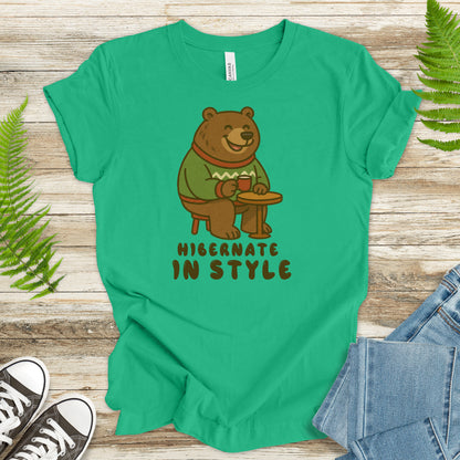 Cozy Bear Cocoa T-Shirt – Funny Holiday Gift for Hot Chocolate Lovers
