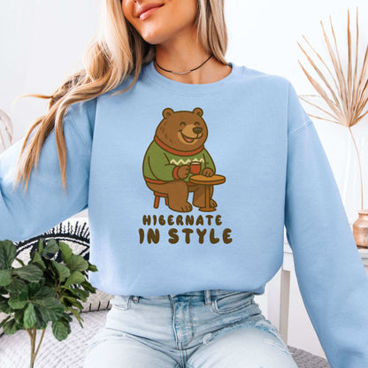 Cozy Bear Cocoa Sweatshirt – Funny Holiday Gift for Hot Chocolate Lovers