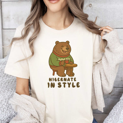 Cozy Bear Cocoa T-Shirt – Funny Holiday Gift for Hot Chocolate Lovers