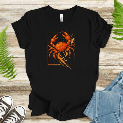 Watercolor Crab T-Shirt – Vibrant Ocean Animal Beach Tee