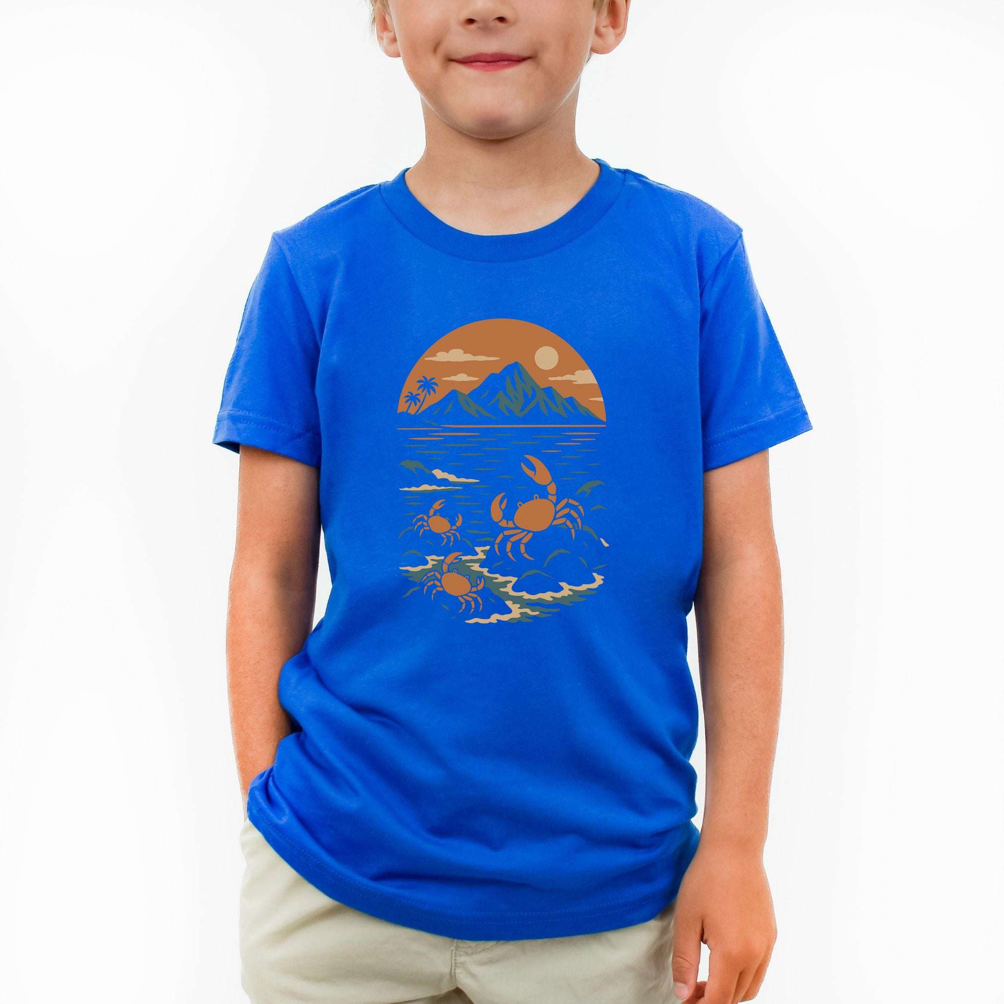 Hawaiian Crabs – Tropical Sunset Island Vibes Youth Tee