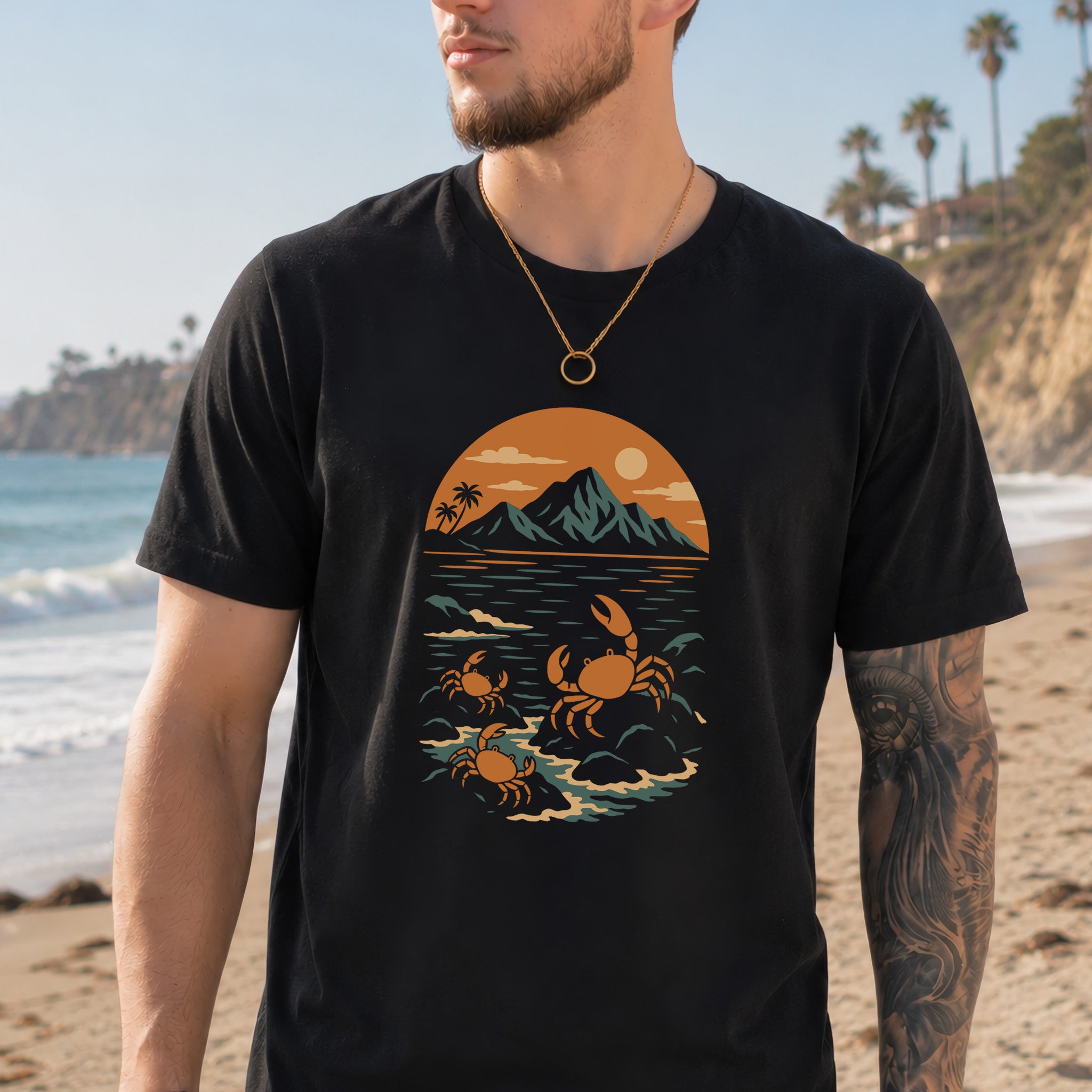 Hawaiian Crabs T-Shirt – Tropical Ocean Nature Hiking Shirt