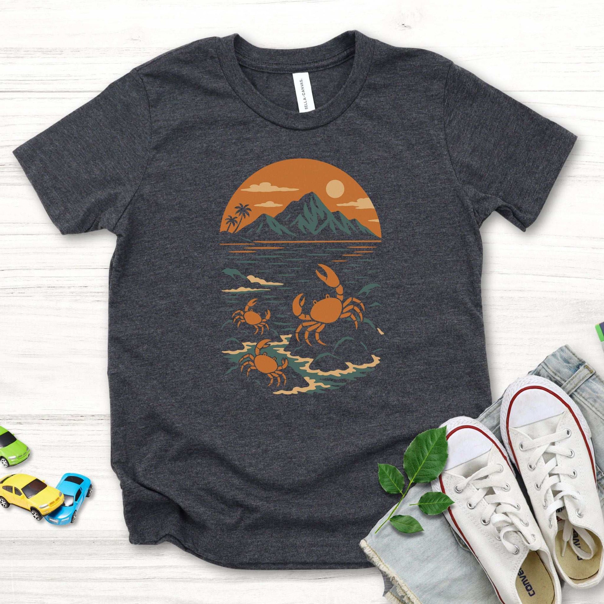 Hawaiian Crabs – Tropical Sunset Island Vibes Youth Tee