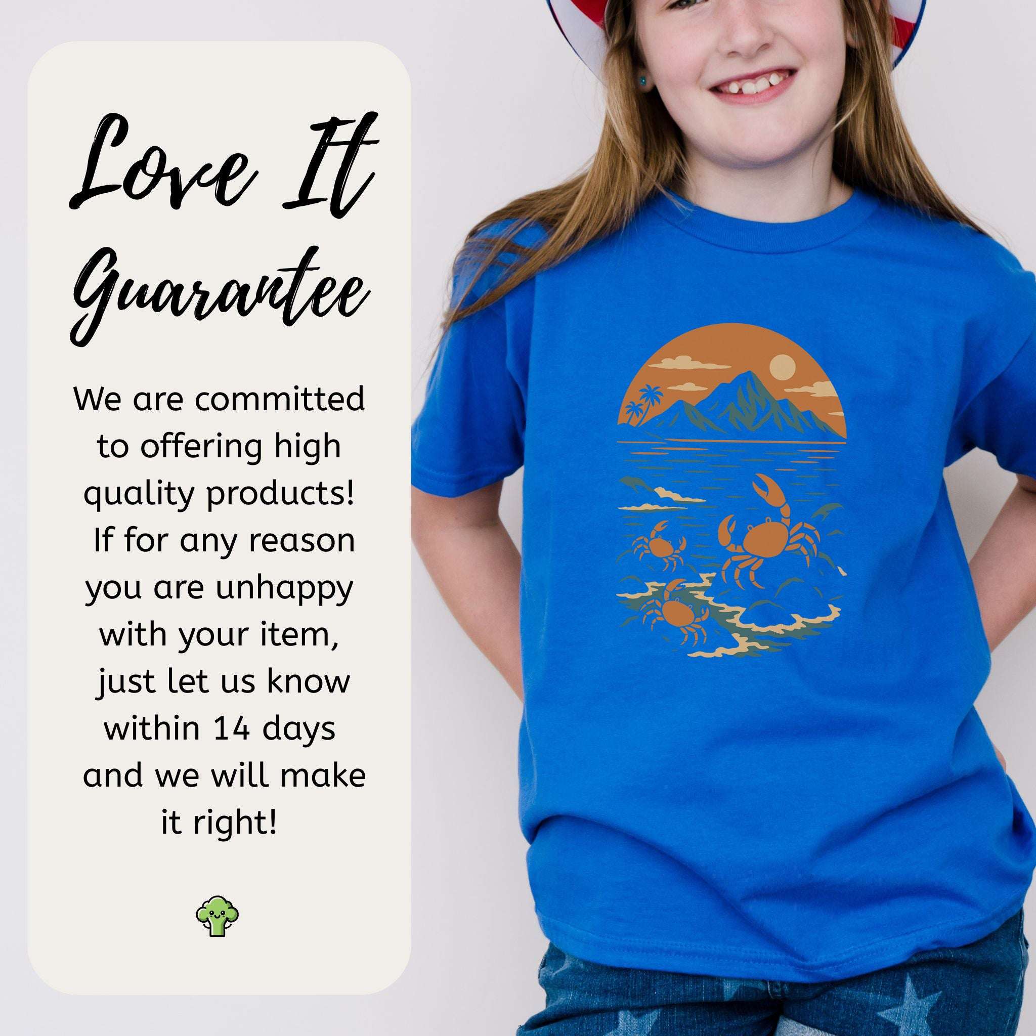 Hawaiian Crabs – Tropical Sunset Island Vibes Youth Tee