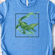 Watercolor Crocodile T-Shirt – Retro Reptile Wildlife Tee