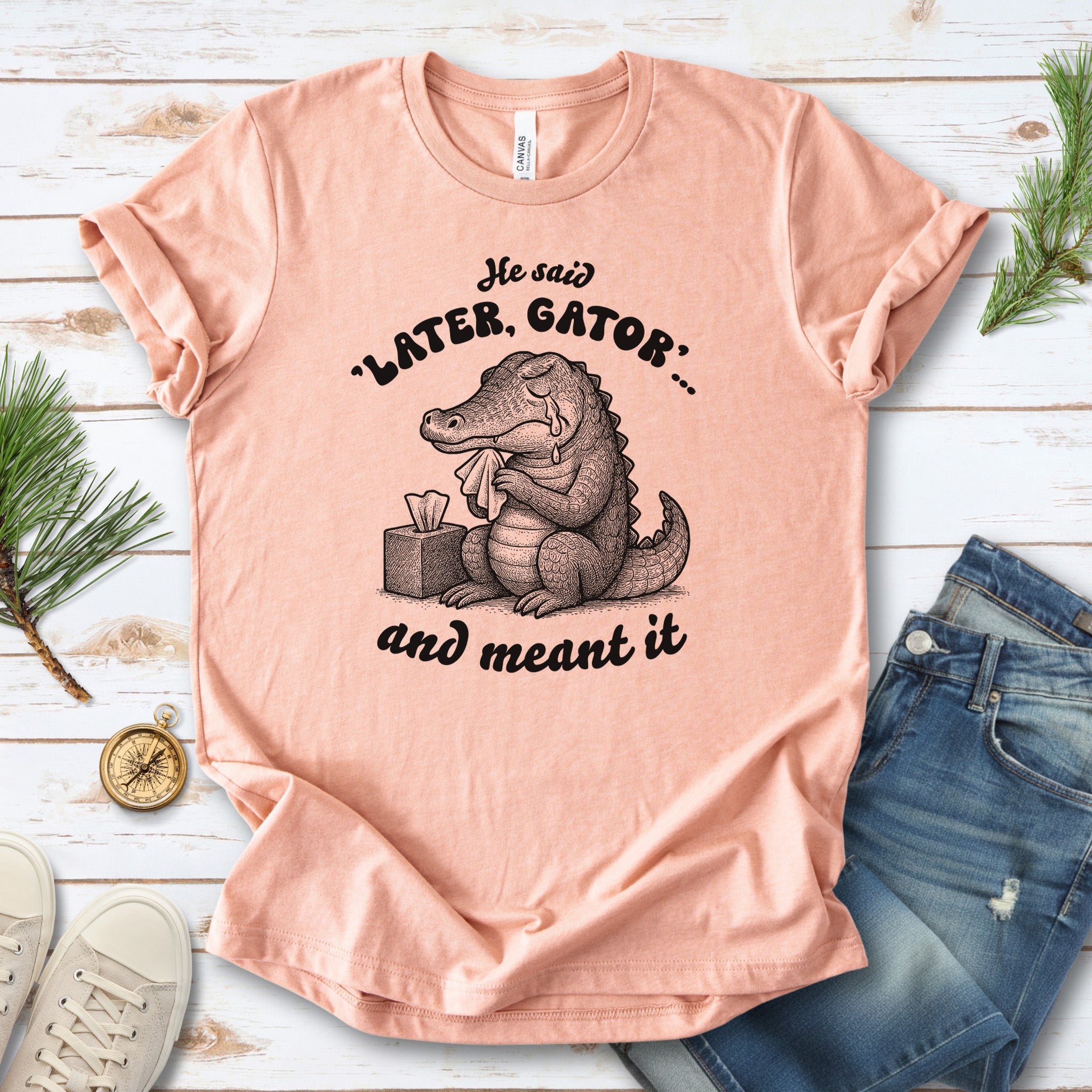 Later Gator Crocodile Shirt – Funny Retro Alligator Meme Tee, Southern Style Lovers