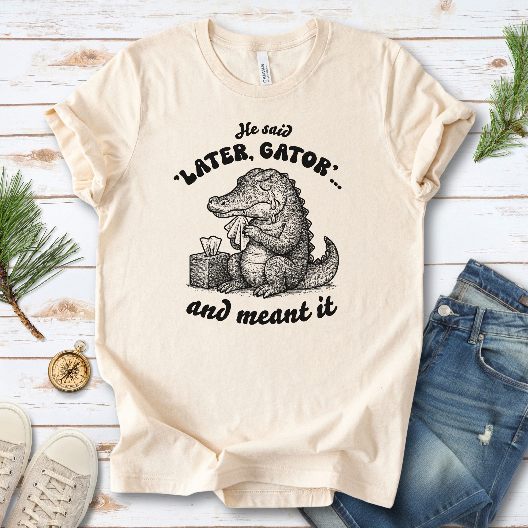Later Gator Crocodile Shirt – Funny Retro Alligator Meme Tee, Southern Style Lovers
