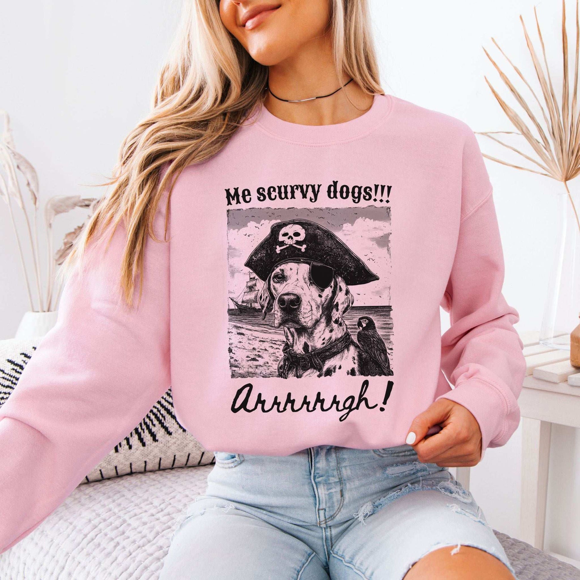 Dalmatian Pirate Sweatshirt – Retro Dog Lover Gift with Funny Vibes