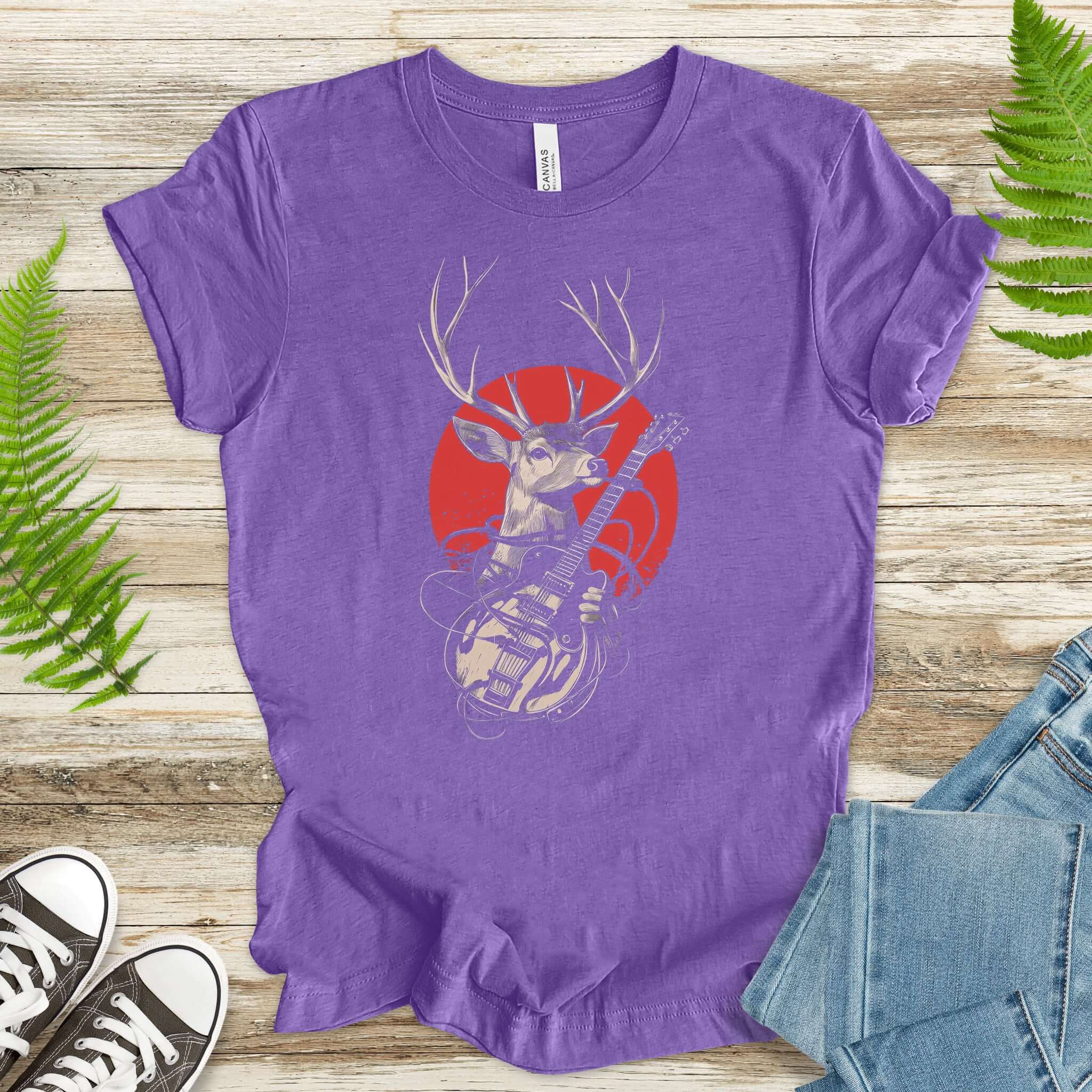 Rock & Roam – Japanese Style Deer Guitarist T-Shirt
