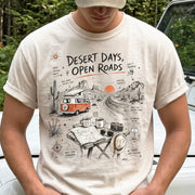 Desert Days Open Roads Comfort Colors Shirt – Arizona Road Trip Tee