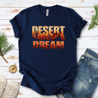 Desert Dream Vintage Cactus Sunset Adventure T-Shirt