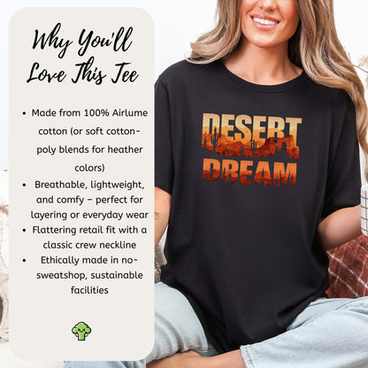 Desert Dream Vintage Cactus Sunset Adventure T-Shirt
