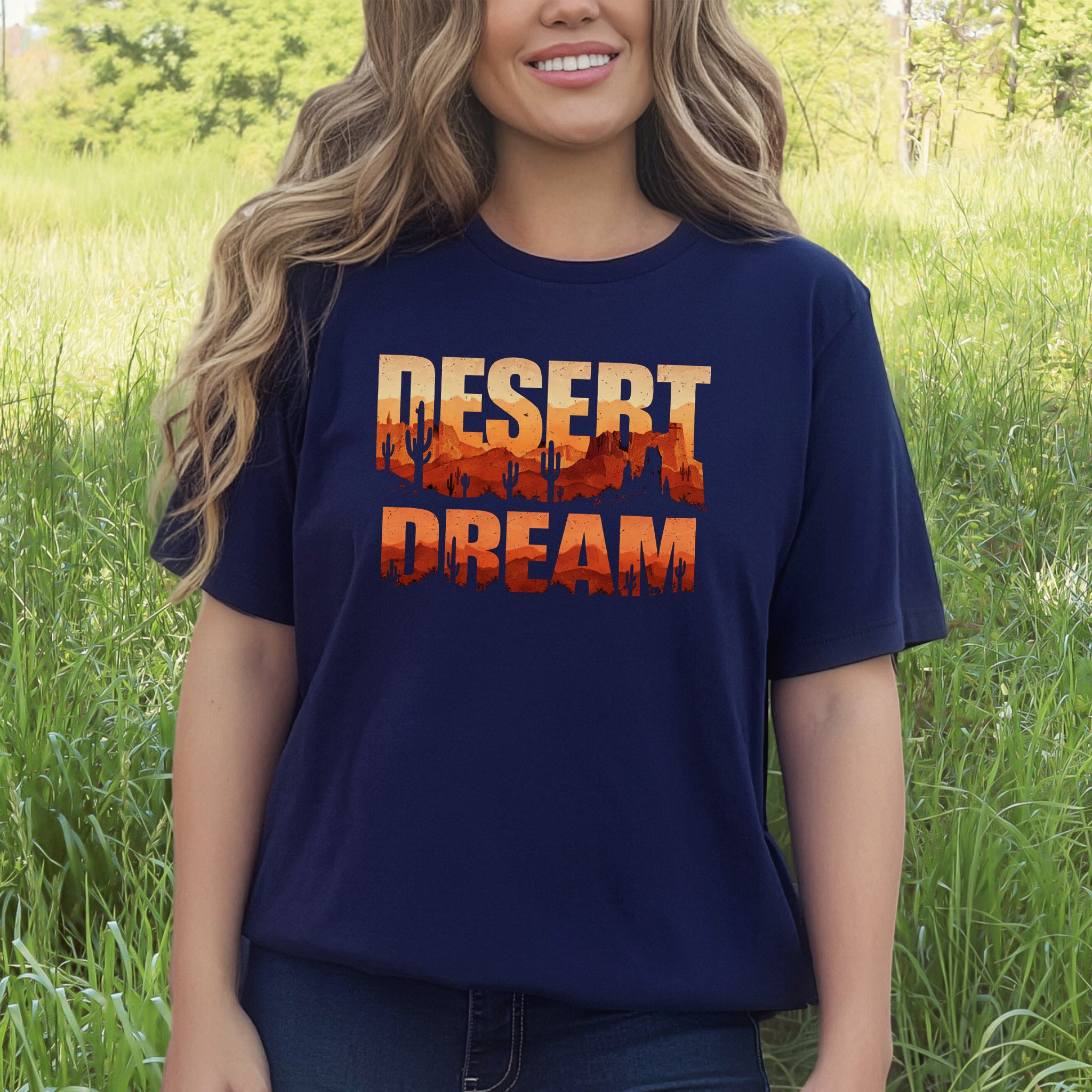 Desert Dream Vintage Cactus Sunset Adventure T-Shirt