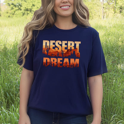 Desert Dream Vintage Cactus Sunset Adventure T-Shirt