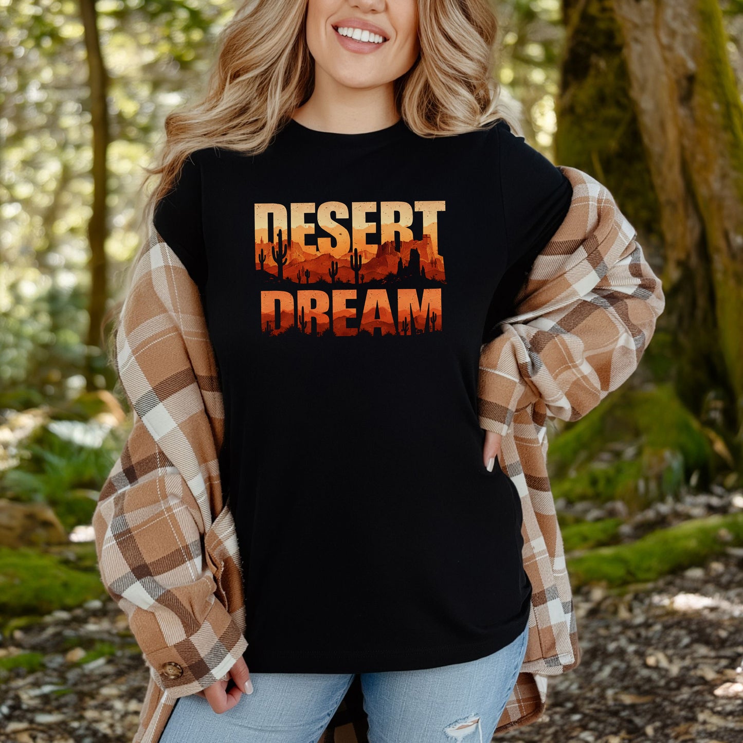 Desert Dream Vintage Cactus Sunset Adventure T-Shirt