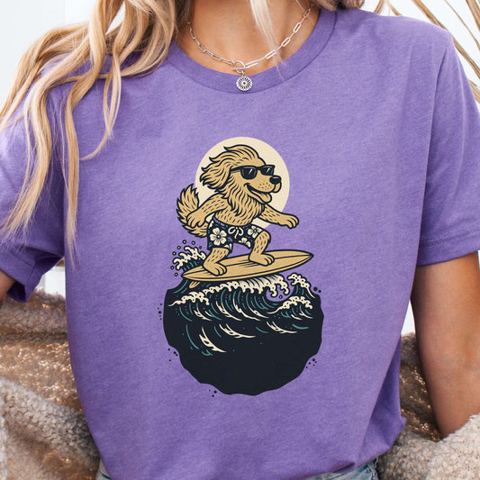 Surfing Dog in Shades T-Shirt