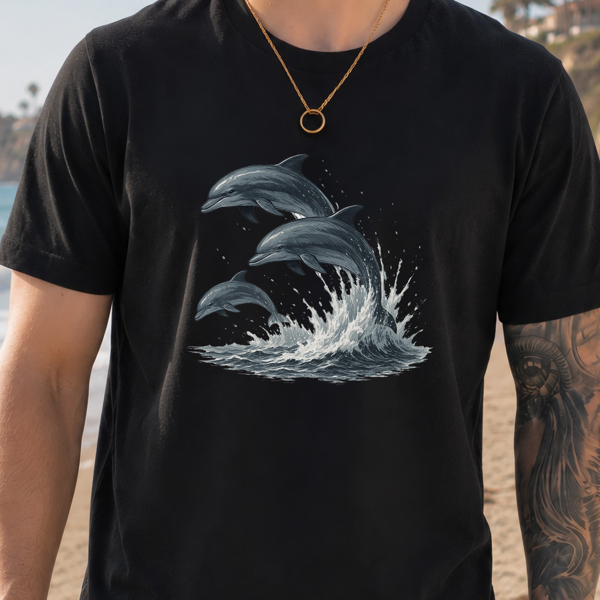 Jumping Dolphins T-Shirt – Spirit Animal of Joy and Ocean Freedom