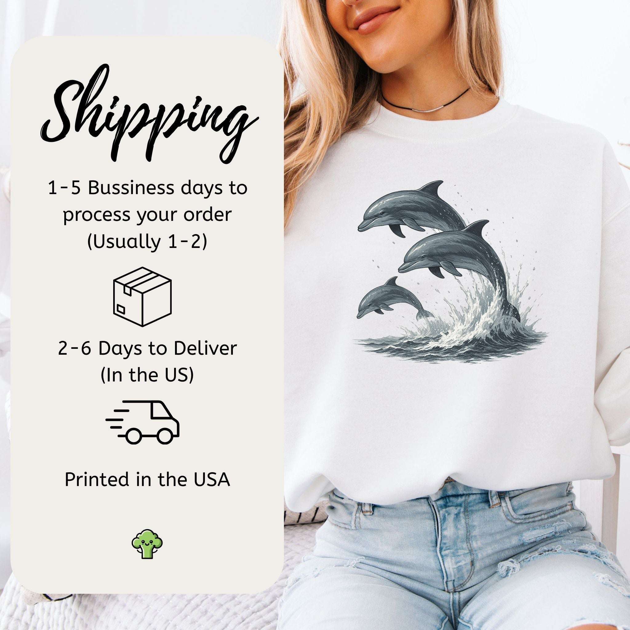 Jumping Dolphins Sweatshirt – Spirit Animal of Joy and Ocean Freedom