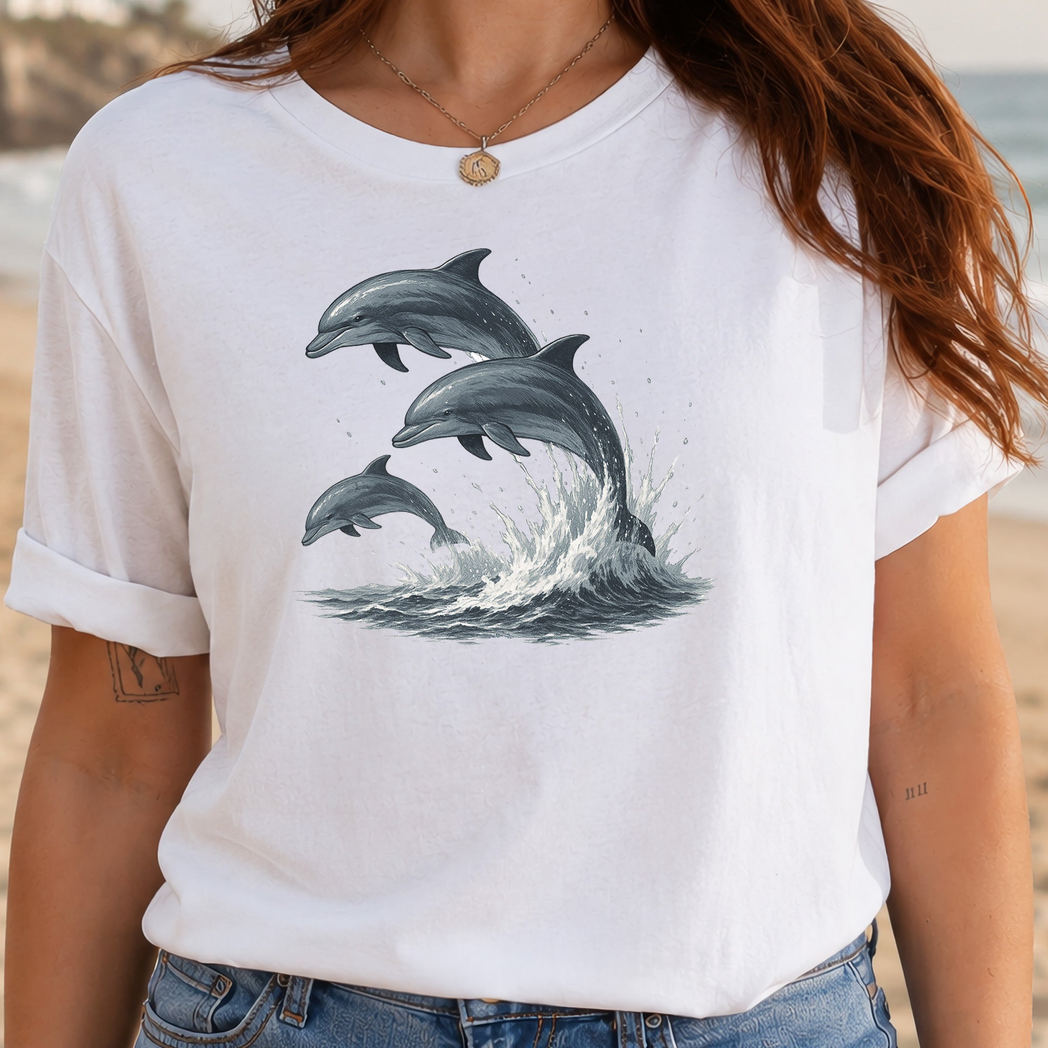 Jumping Dolphins T-Shirt – Spirit Animal of Joy and Ocean Freedom