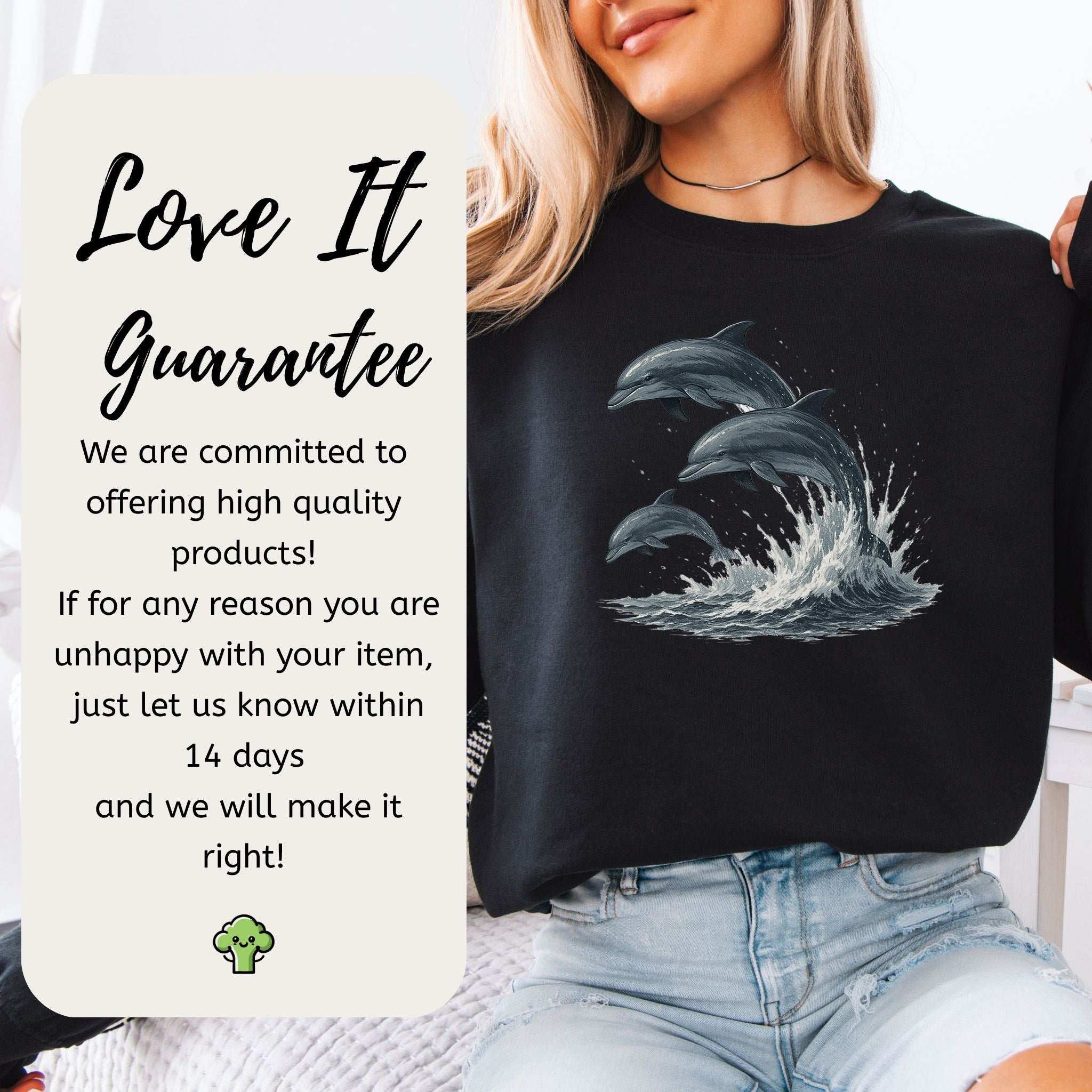 Jumping Dolphins Sweatshirt – Spirit Animal of Joy and Ocean Freedom