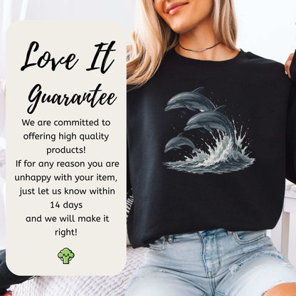 Jumping Dolphins Sweatshirt – Spirit Animal of Joy and Ocean Freedom