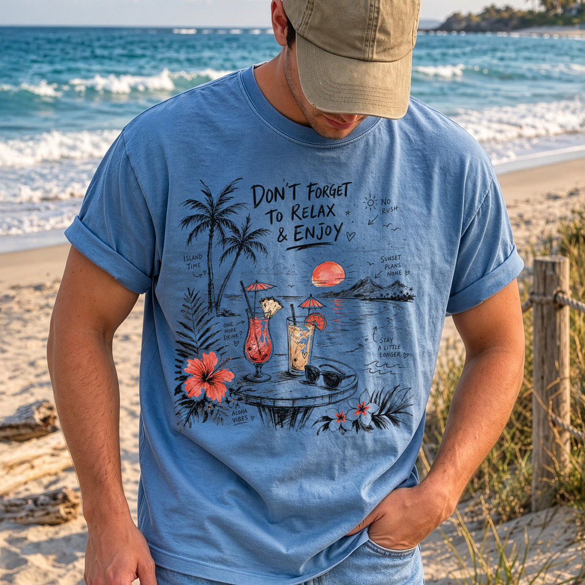 Don’t Forget to Relax & Enjoy Comfort Colors Shirt – Hawaii Vacation Tee