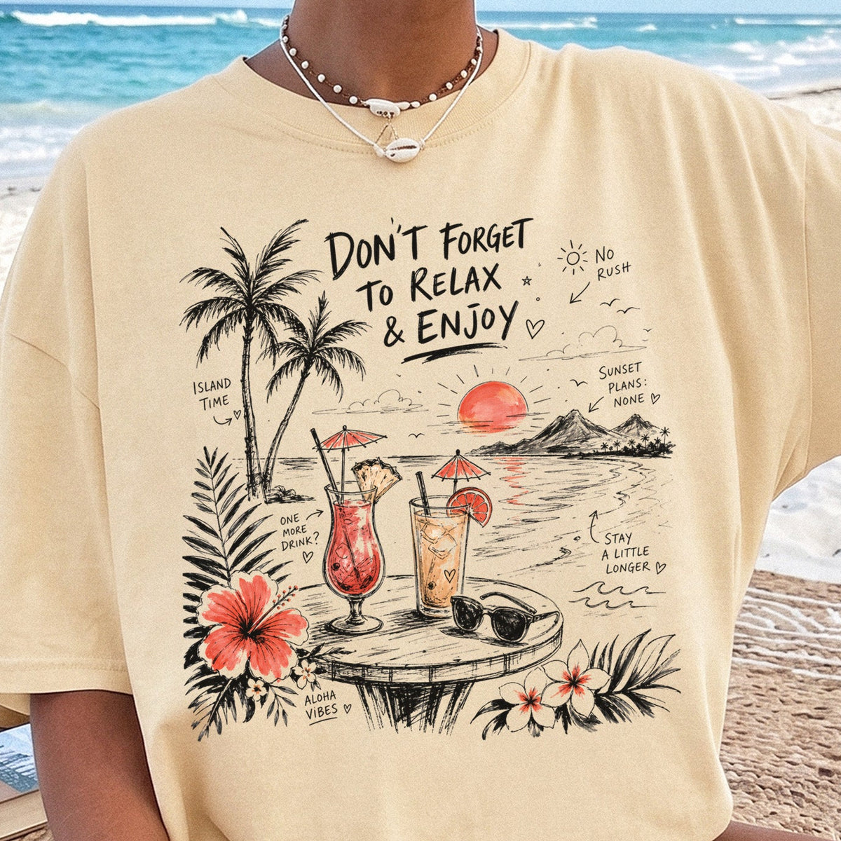 Don’t Forget to Relax & Enjoy Comfort Colors Shirt – Hawaii Vacation Tee