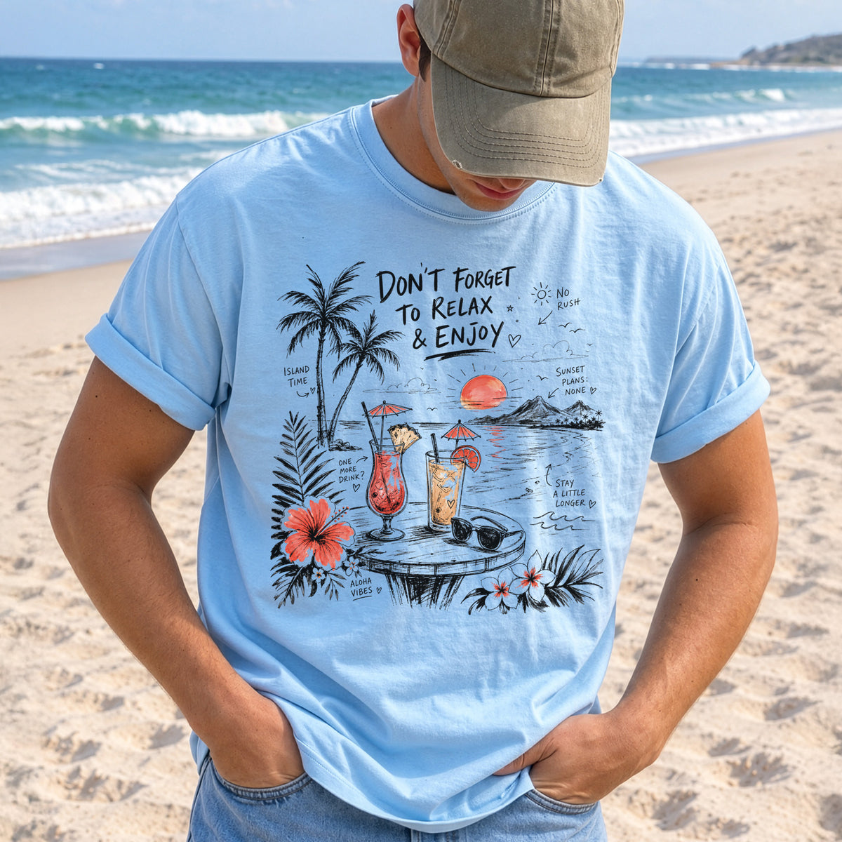 Don’t Forget to Relax & Enjoy Comfort Colors Shirt – Hawaii Vacation Tee