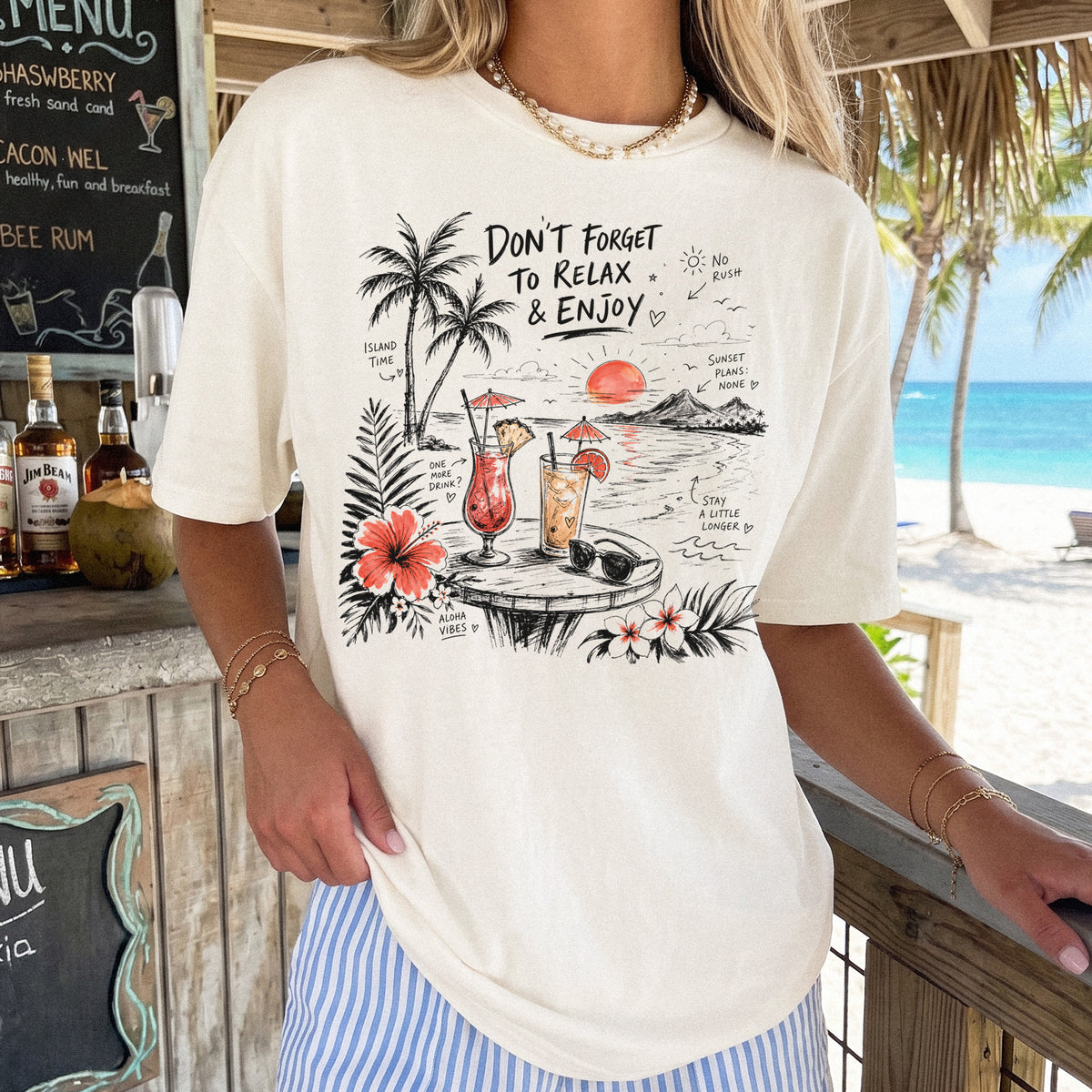 Don’t Forget to Relax & Enjoy Comfort Colors Shirt – Hawaii Vacation Tee