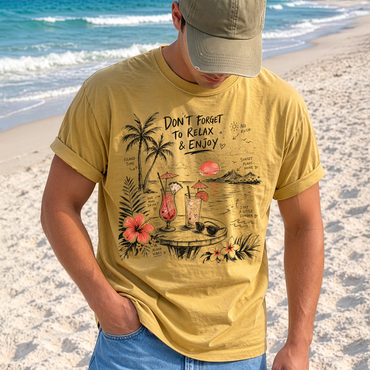 Don’t Forget to Relax & Enjoy Comfort Colors Shirt – Hawaii Vacation Tee