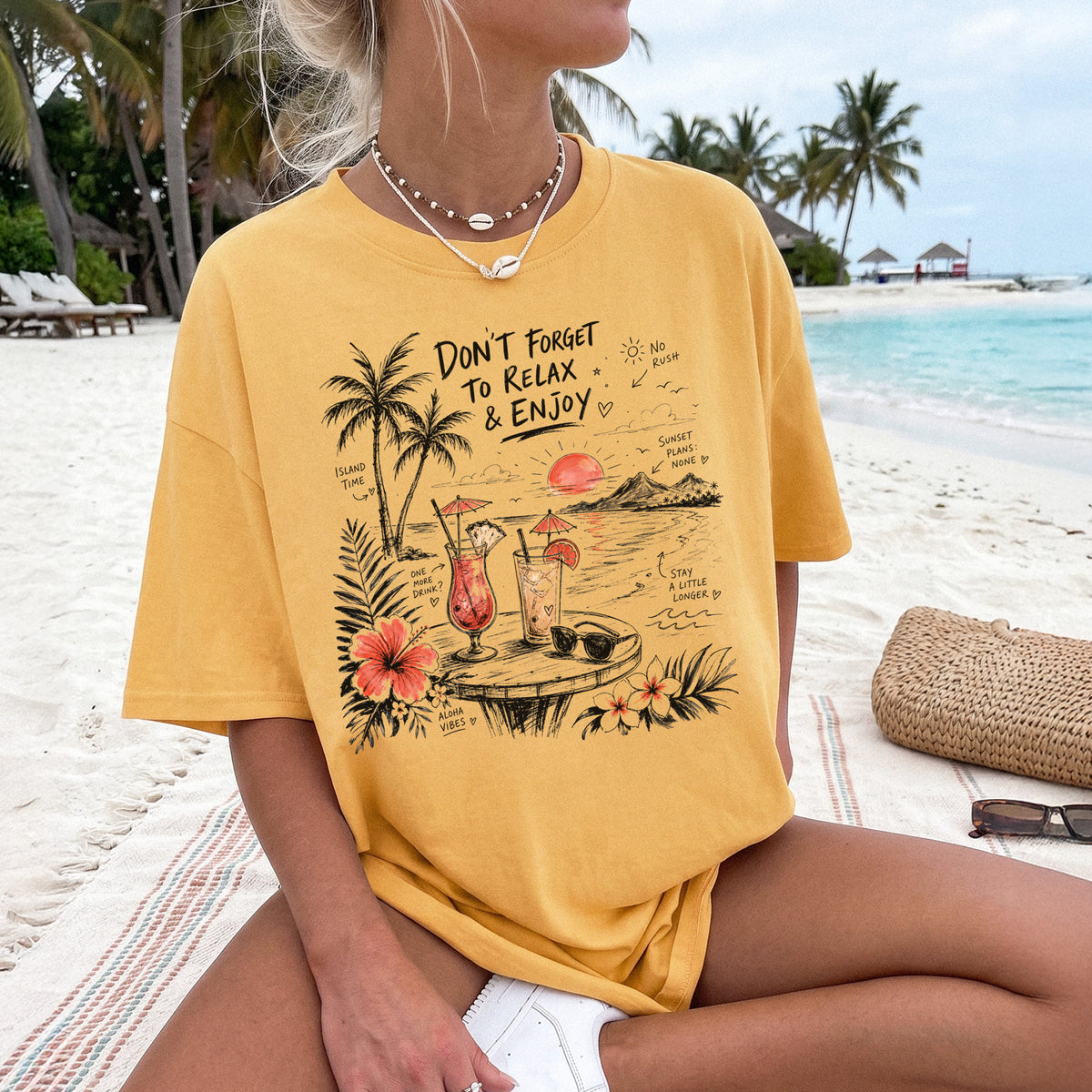 Don’t Forget to Relax & Enjoy Comfort Colors Shirt – Hawaii Vacation Tee