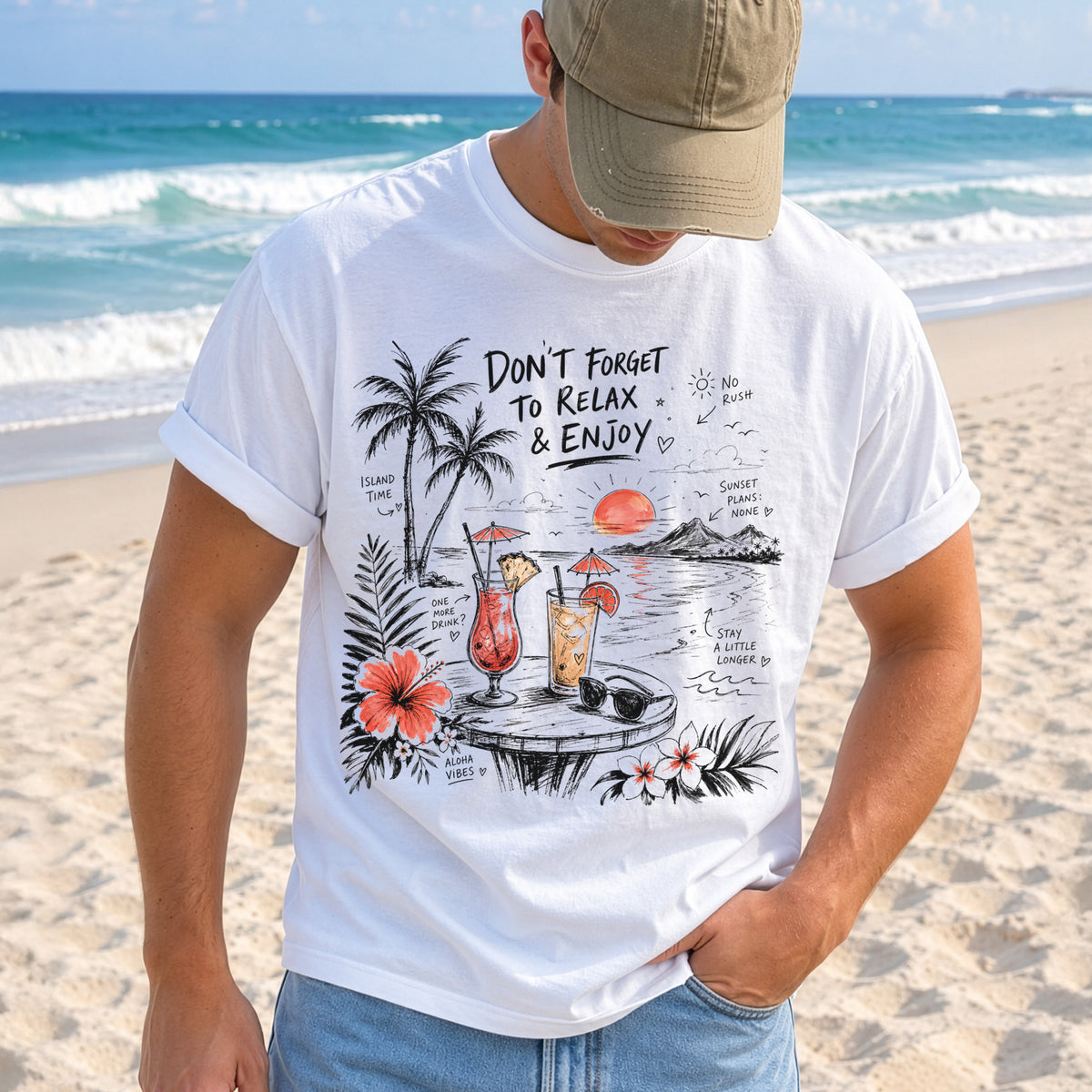 Don’t Forget to Relax & Enjoy Comfort Colors Shirt – Hawaii Vacation Tee