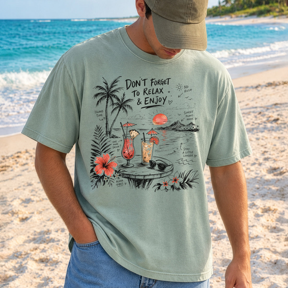 Don’t Forget to Relax & Enjoy Comfort Colors Shirt – Hawaii Vacation Tee
