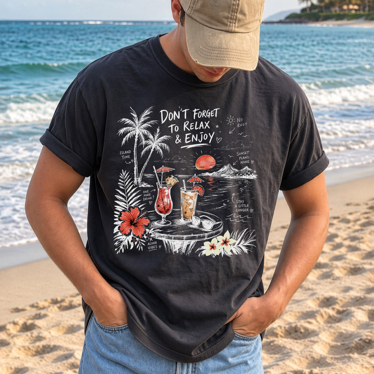 Don’t Forget to Relax & Enjoy Comfort Colors Shirt – Hawaii Vacation Tee