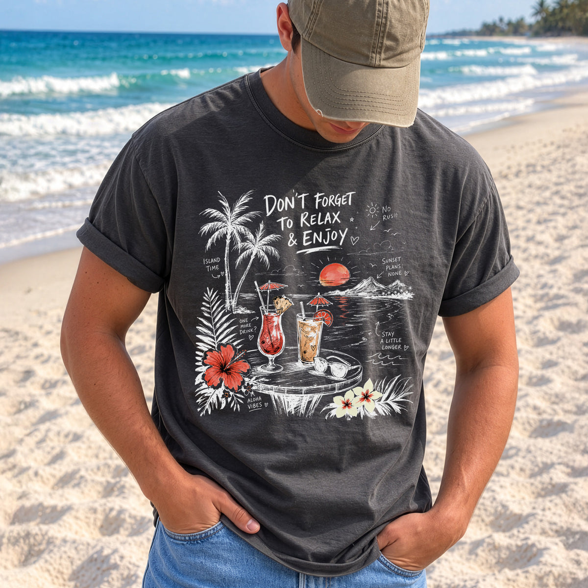 Don’t Forget to Relax & Enjoy Comfort Colors Shirt – Hawaii Vacation Tee