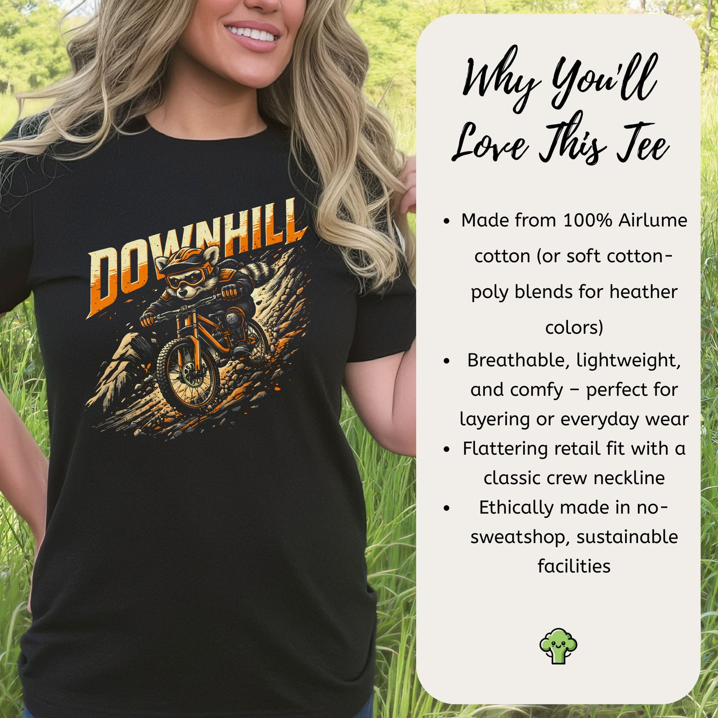 Downhill Raccoon Mountain Biking Adventure T-Shirt