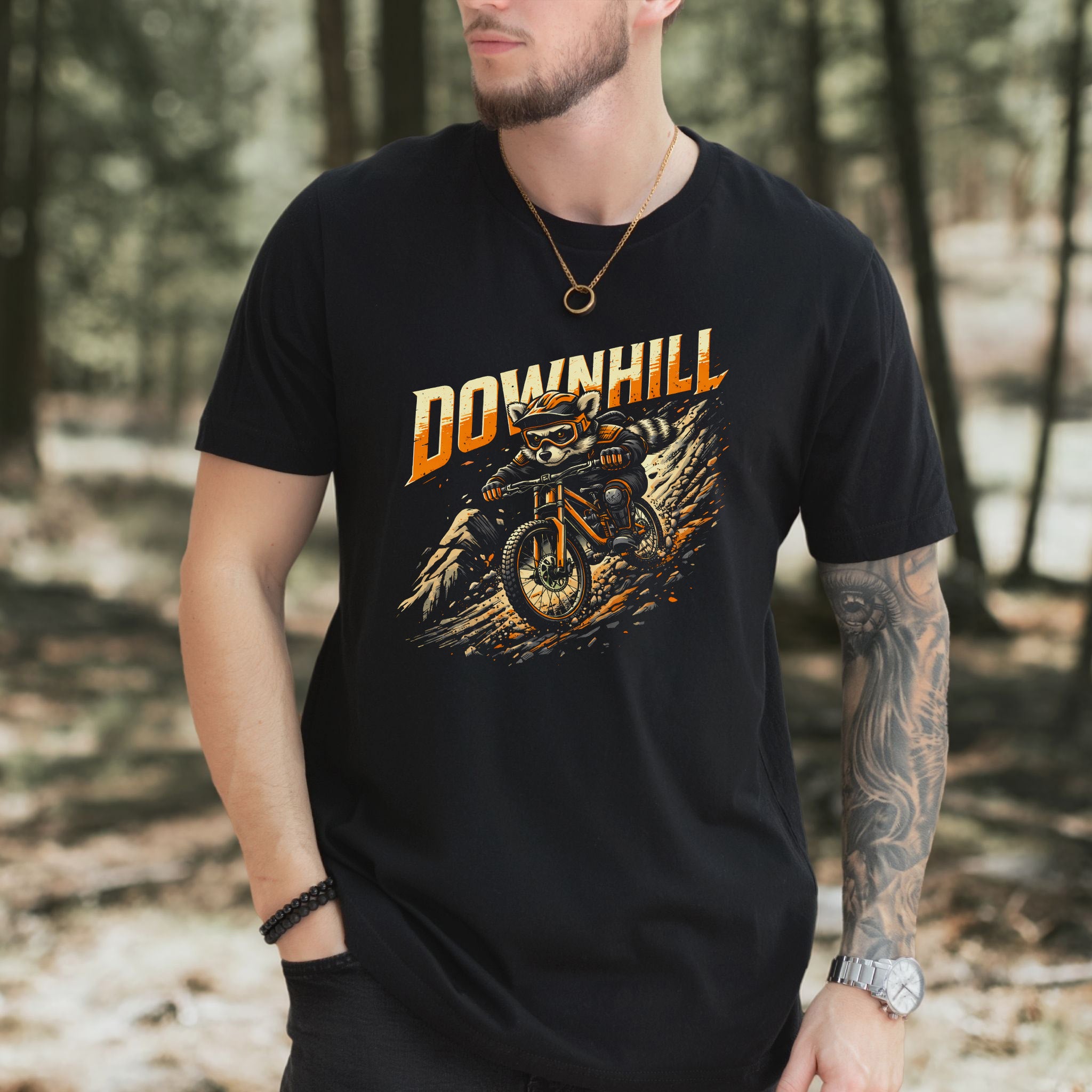 Downhill Raccoon Mountain Biking Adventure T-Shirt