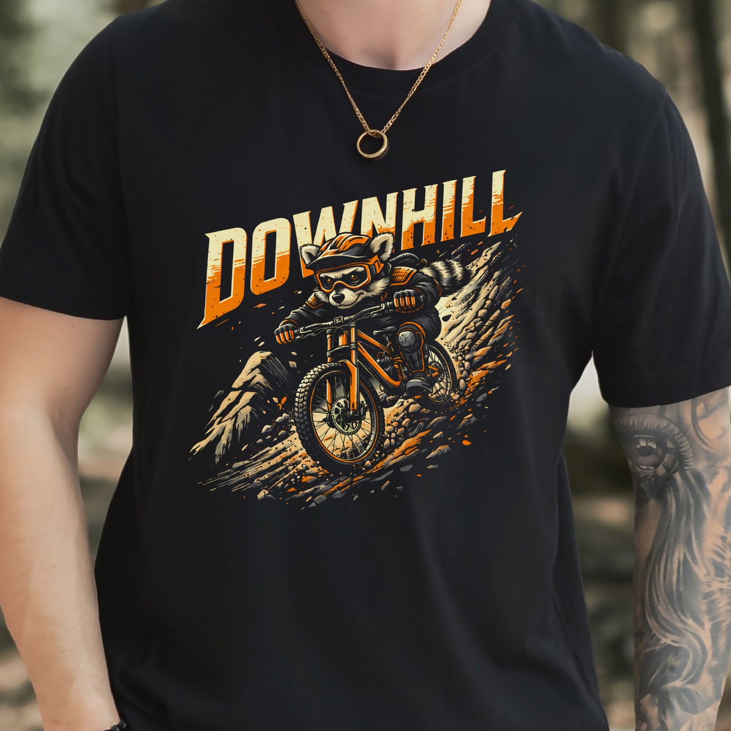 Downhill Raccoon Mountain Biking Adventure T-Shirt