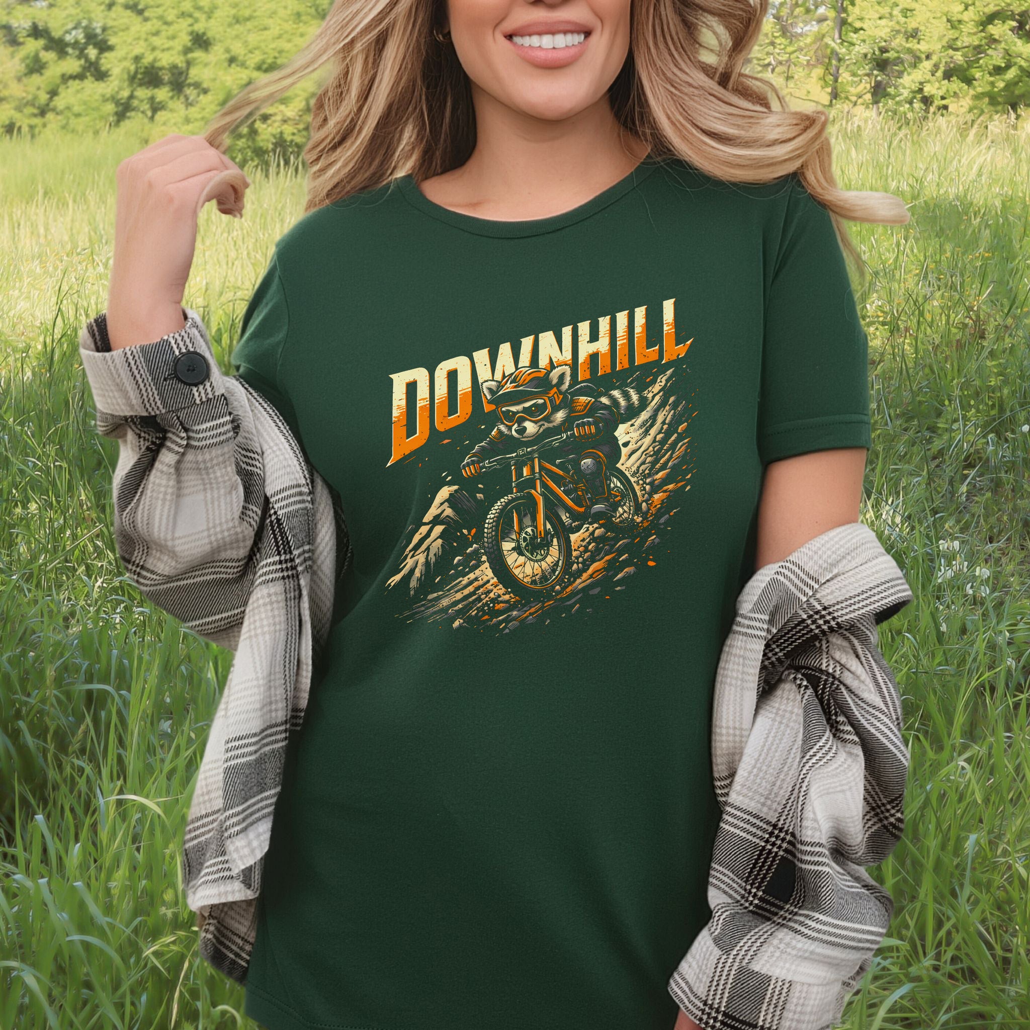 Downhill Raccoon Mountain Biking Adventure T-Shirt