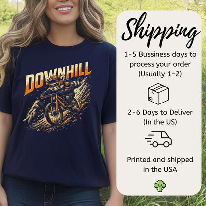 Downhill Raccoon Mountain Biking Adventure T-Shirt