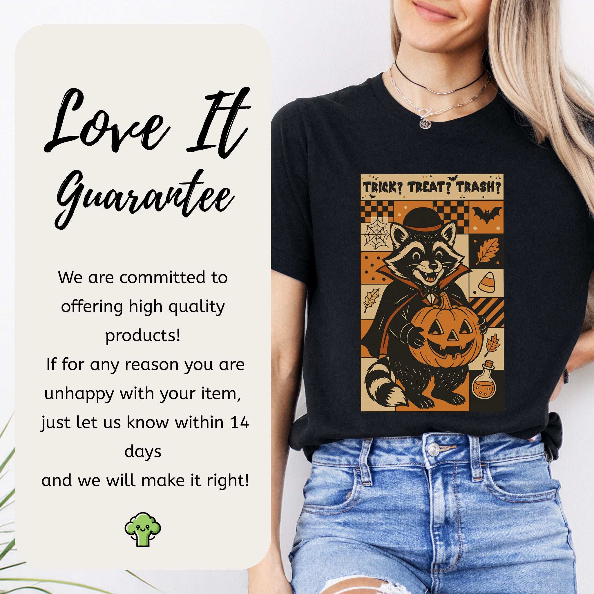 Dracula Raccoon Halloween T-shirt featuring Count Trashula, perfect for spooky season and raccoon lovers.