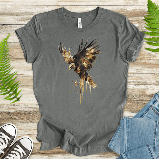 Watercolor Eagle T-Shirt – Vintage American Wildlife Tee