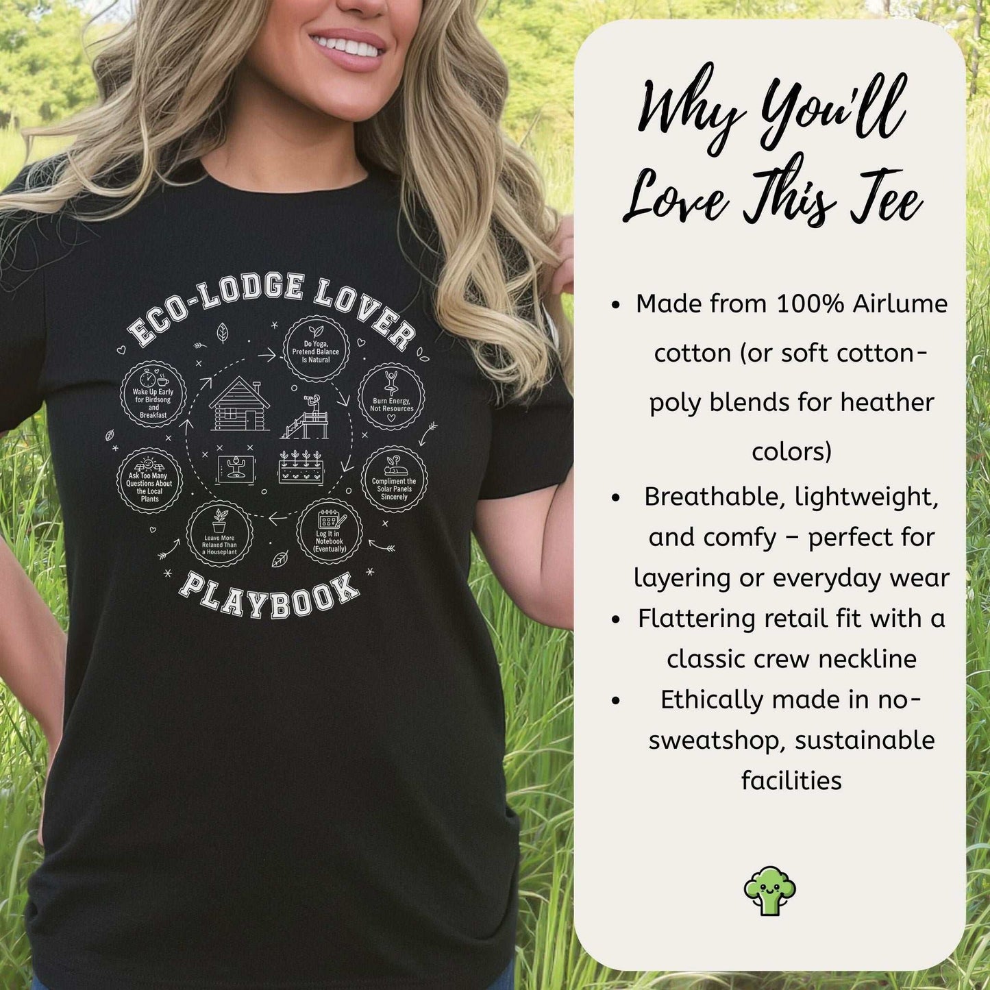 Eco Retreat Wanderer Playbook T-Shirt – Cozy Nature Lover Tee