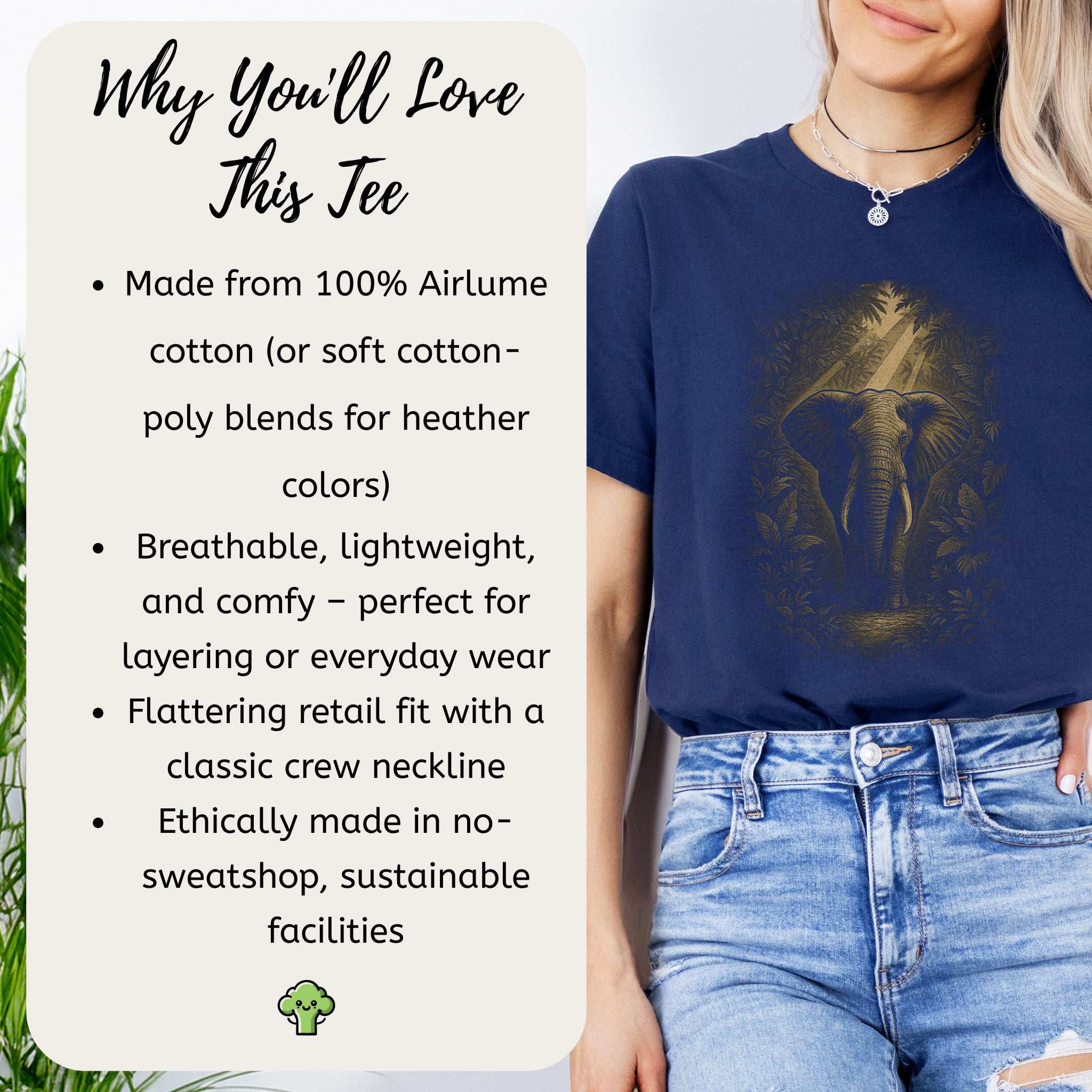 Elephant Spirit Animal T-Shirt – Jungle Majesty & Safari Soul features a breathable fabric and flattering fit for everyday wear.