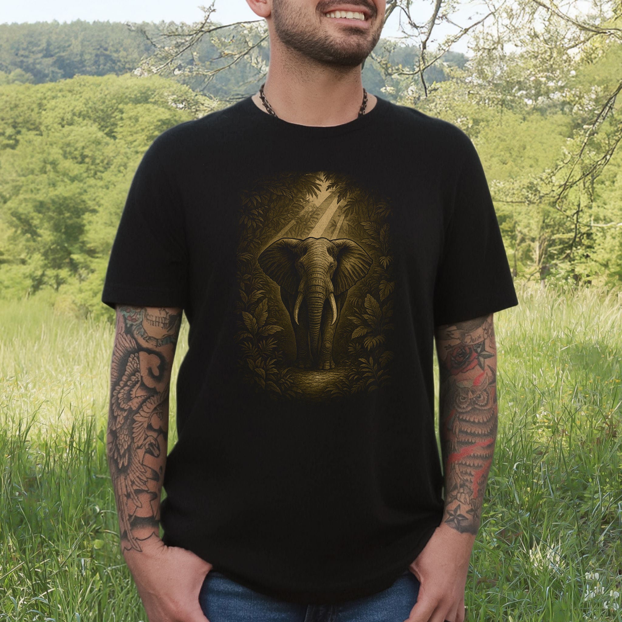 Elephant Spirit Animal T-Shirt – Jungle Majesty & Safari Soul
