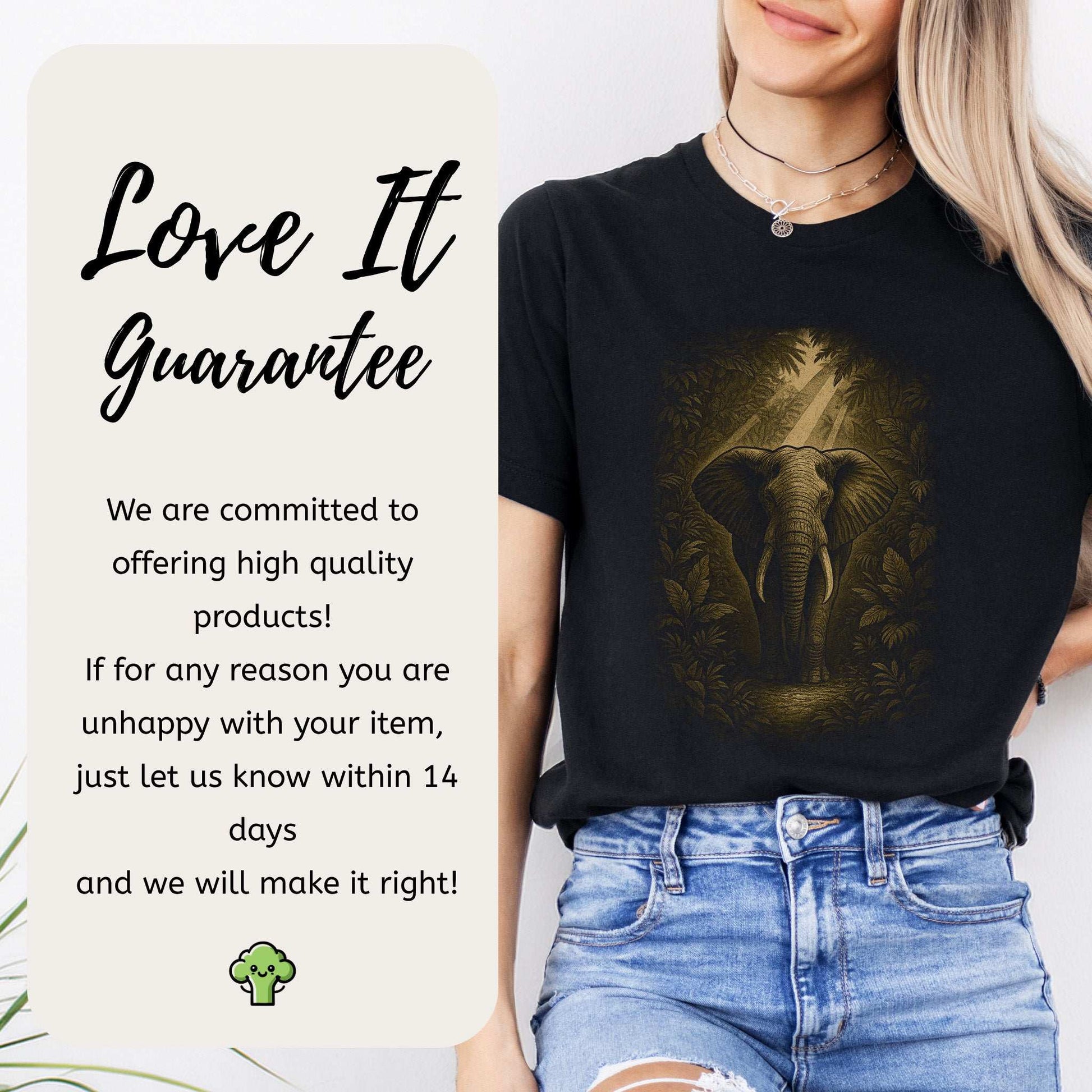 Elephant Spirit Animal T-Shirt – Jungle Majesty & Safari Soul featuring a majestic elephant design.